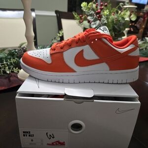 Nike Orange and White Sneakers